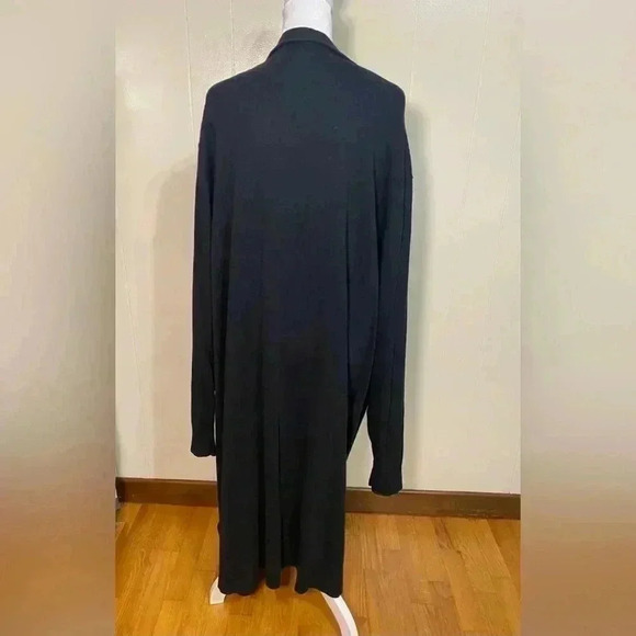Amazon Essentials Black Plus Sized Open Front Long Cardigan w/ Pockets, Size 6X. - Picture 4 of 14